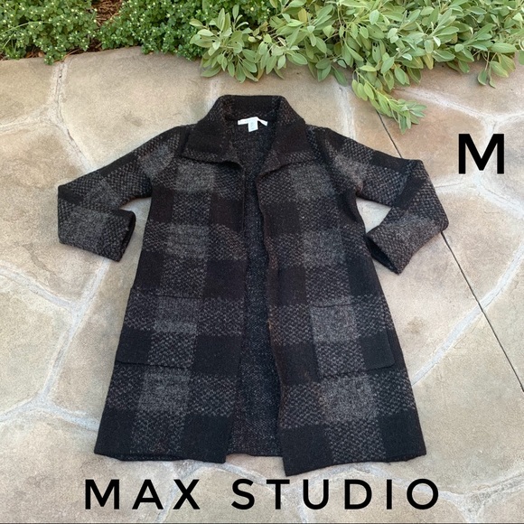 max studio sweater coat